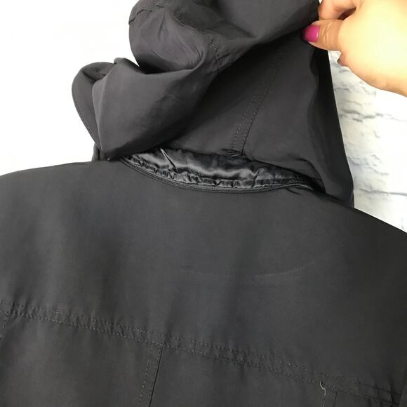 Navy Blue Ellen Tracy Raincoat - Picture 7 of 10